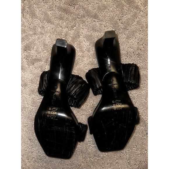 Cult Gaia MINA Black Leather Slip On Sandals EU 38/US 7.5-8 EUC - Picture 6 of 7